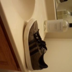 Grey, Black, and White Adidas